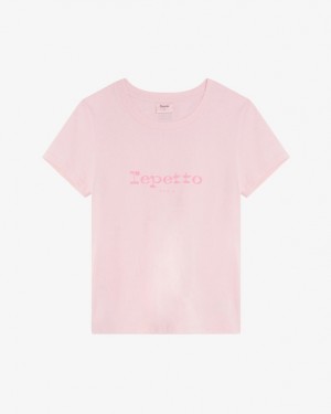 Pink Repetto Women's T-Shirts | CA-YWQBE-7394